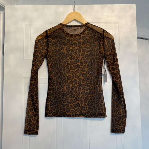 Leopard Mesh Tna Top - Picture 2 of 4
